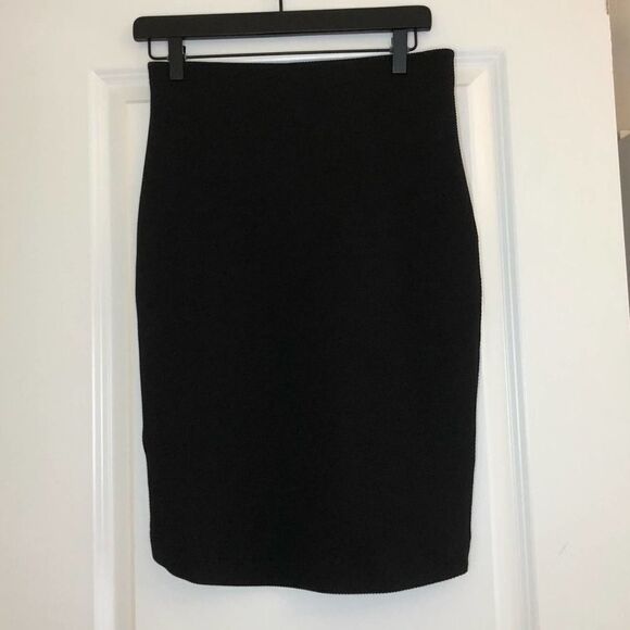 H&M Black Pencil Skirt Small - Picture 3 of 8
